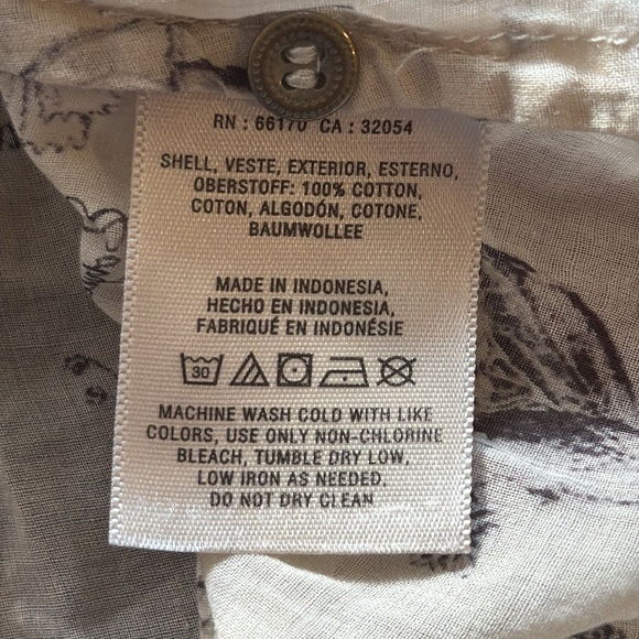 Anthropologie MAEVE Abella Pintuck Botanic Sketch Crochet Trim Blouse Top Size 4 - Picture 5 of 5